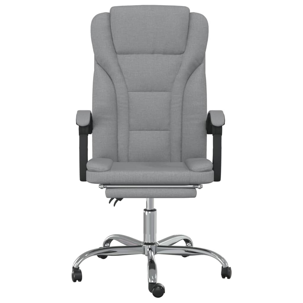 Reclining office chair, light gray, fabric