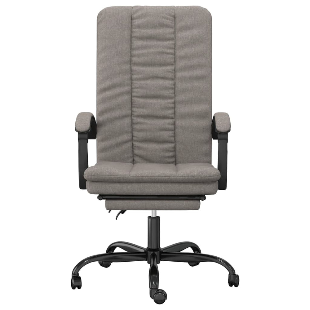 Reclining office chair, taupe, fabric