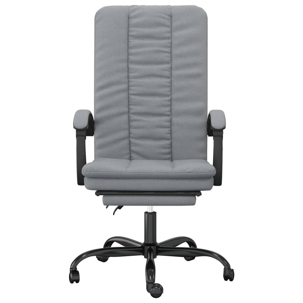Reclining office chair, light gray, fabric