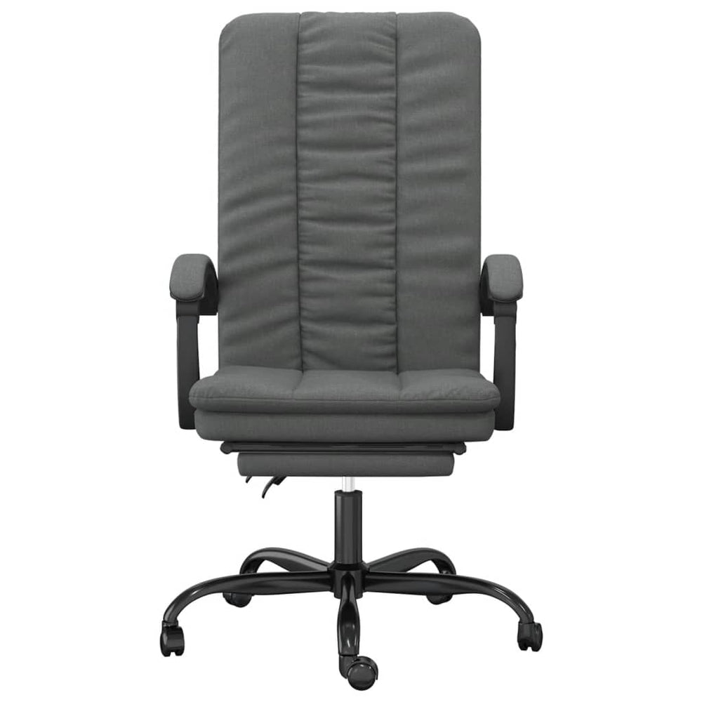 Reclining office chair, dark grey, fabric