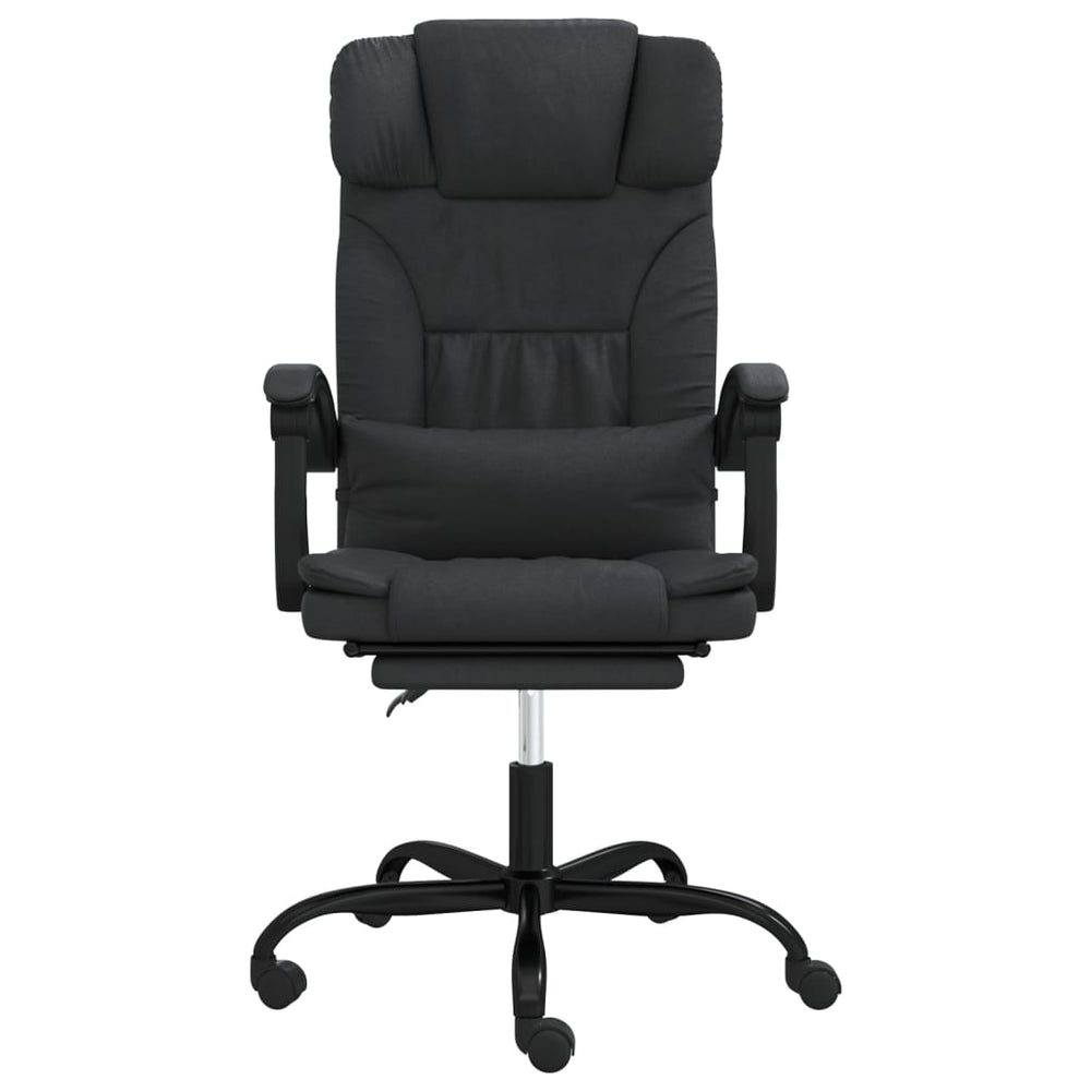 Reclining office chair, black, artificial leather