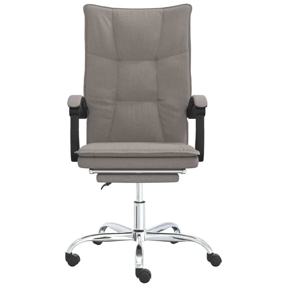 Reclining office chair, taupe, fabric