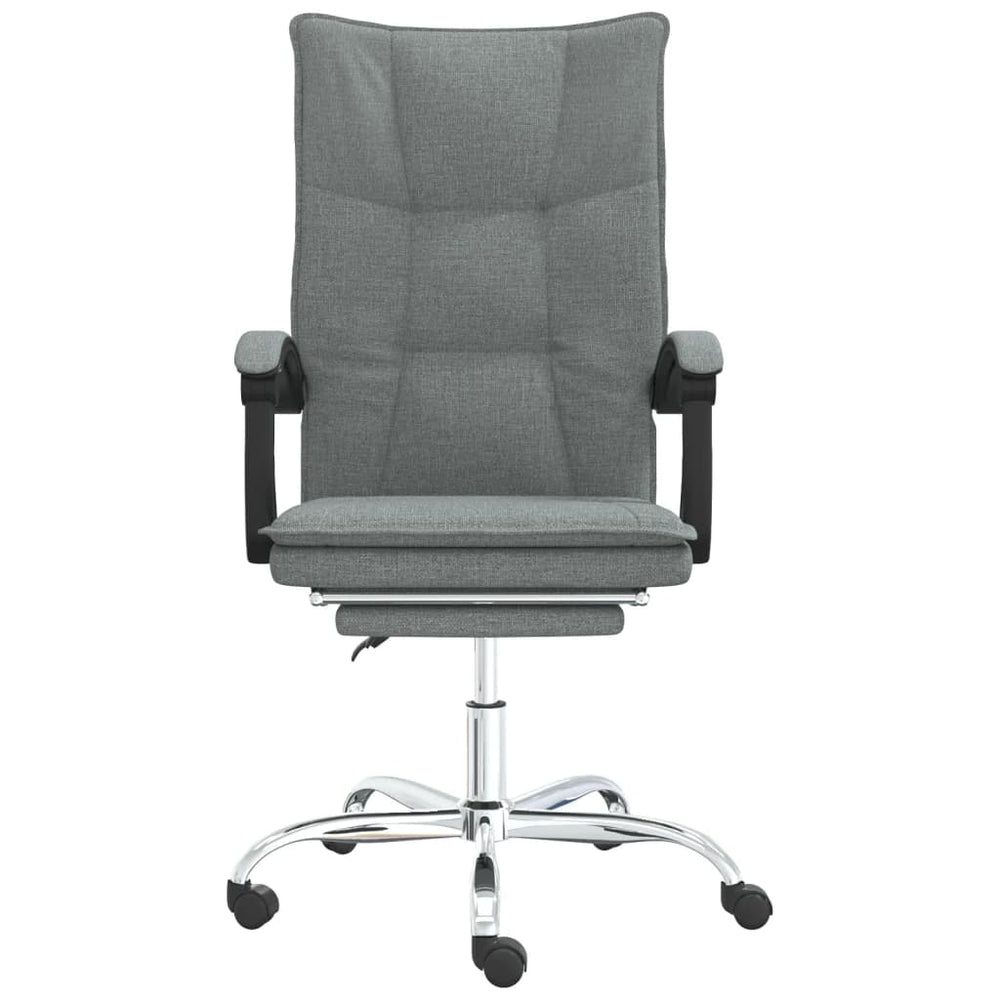 Reclining office chair, dark grey, fabric
