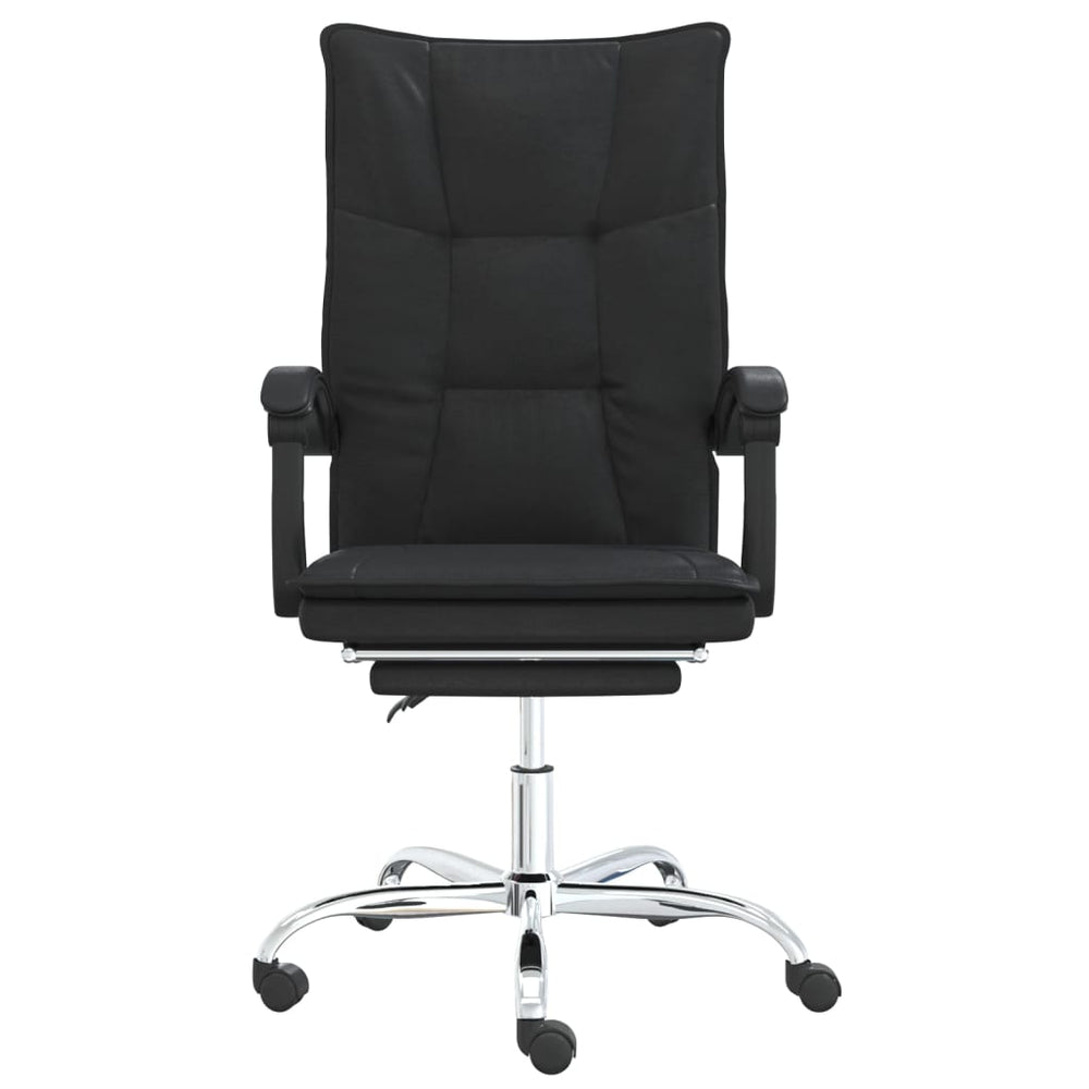 Reclining office chair, black, artificial leather