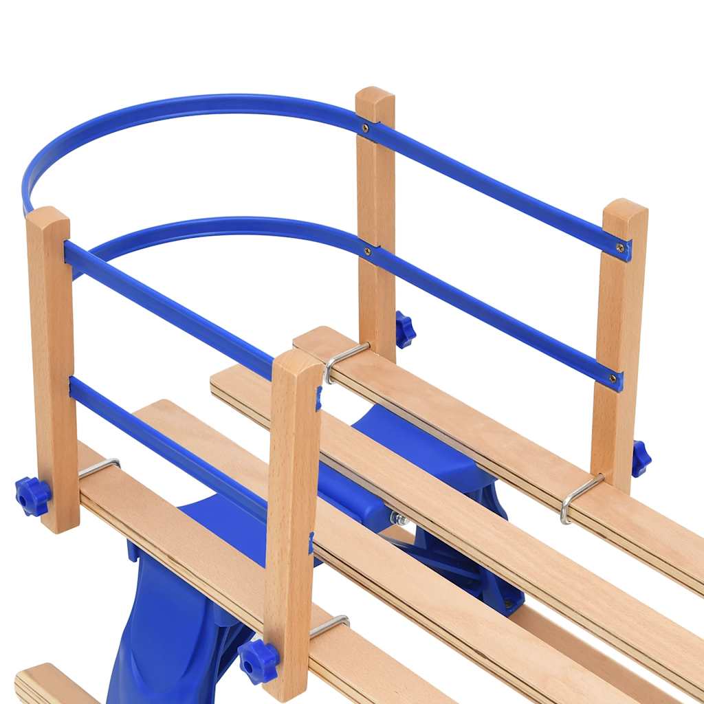 Folding sledge with backrest, 110cm, plywood
