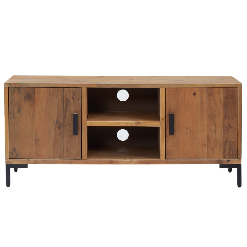 TV cabinet, brown, 110x35x48cm, solid pine