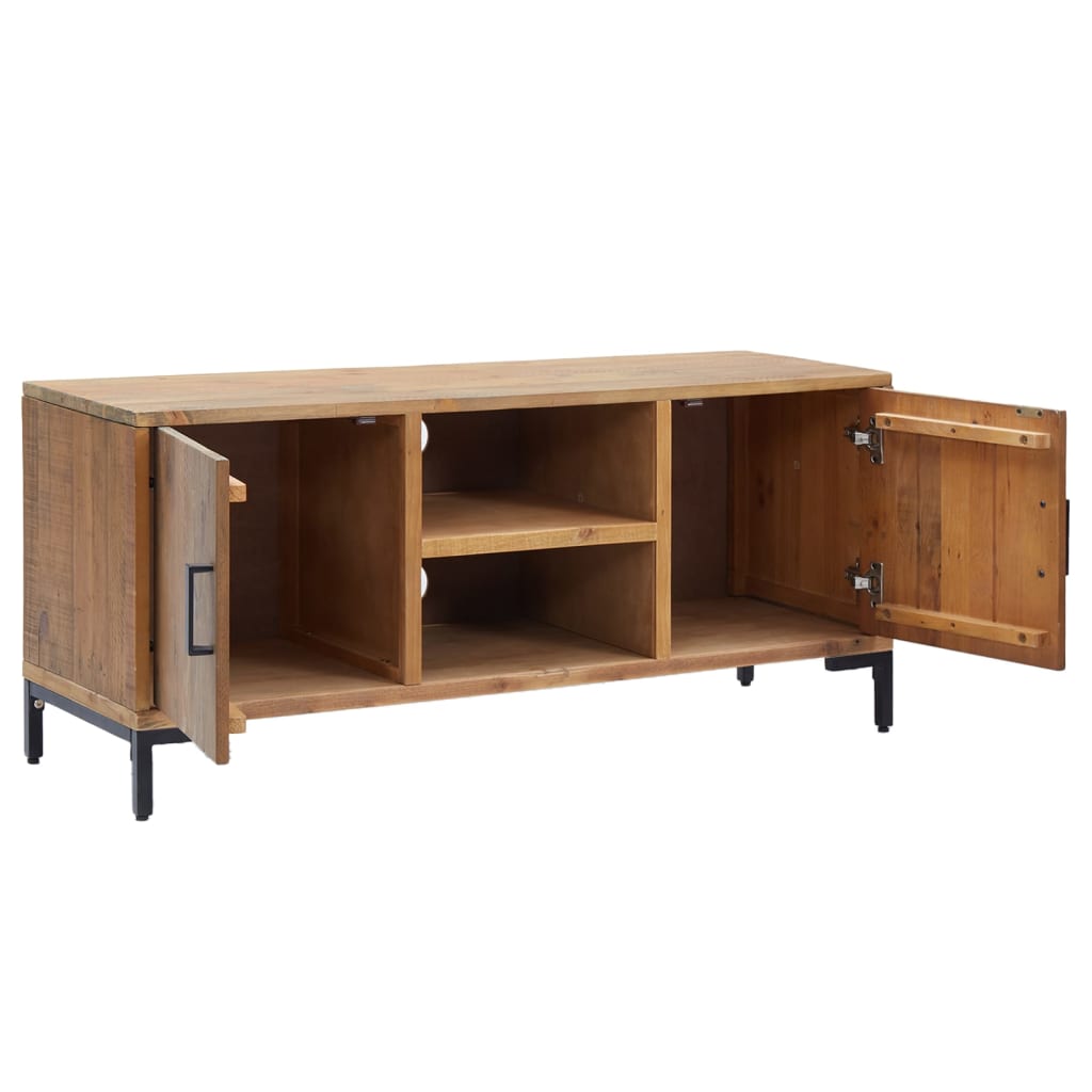 TV cabinet, brown, 110x35x48cm, solid pine