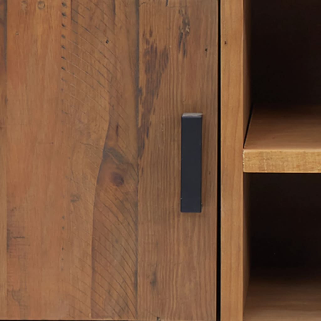 TV cabinet, brown, 110x35x48cm, solid pine