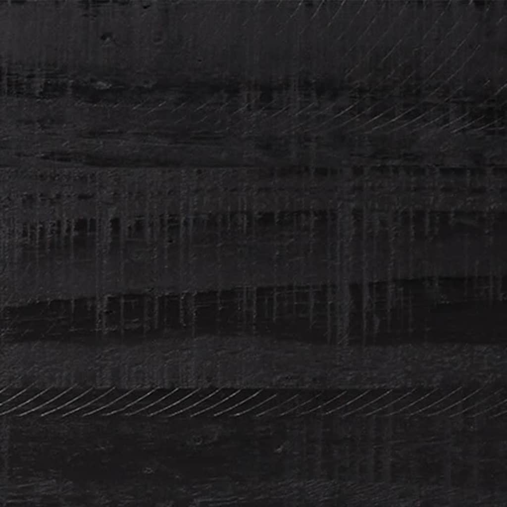 Šoninė spintelė, juoda, 110x35x70cm, pušies medienos masyvas