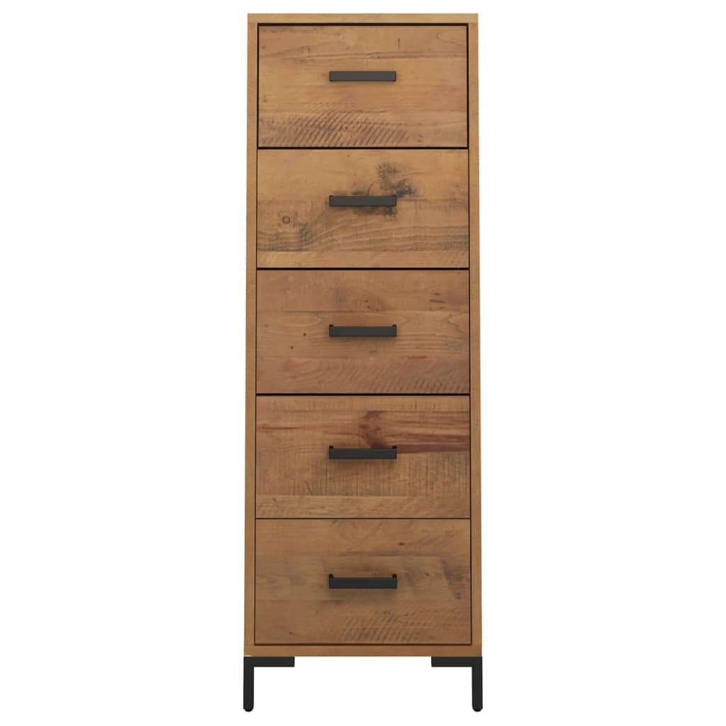 Kumode ar atvilktnēm, 42x35x110cm, priedes masīvkoks