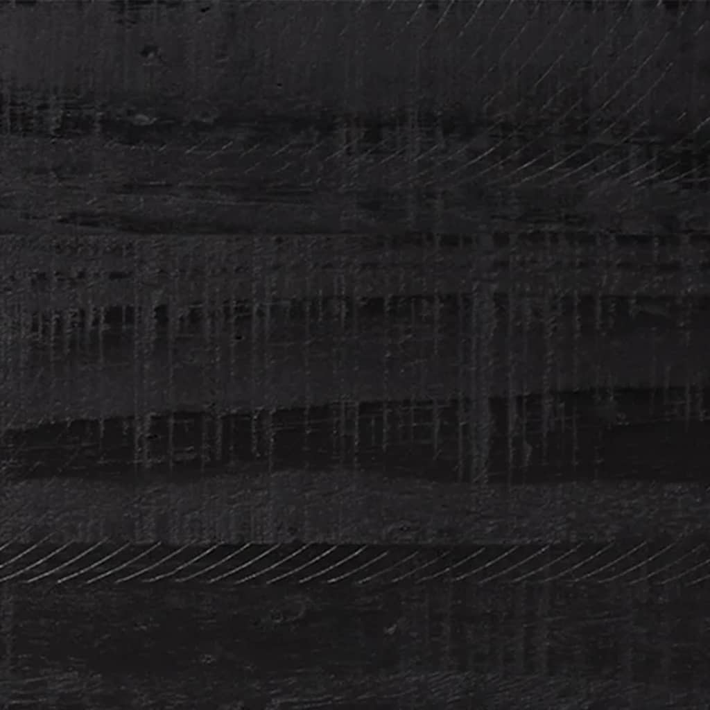 Komoda su stalčiais, juoda, 42x35x110cm, pušies masyvas