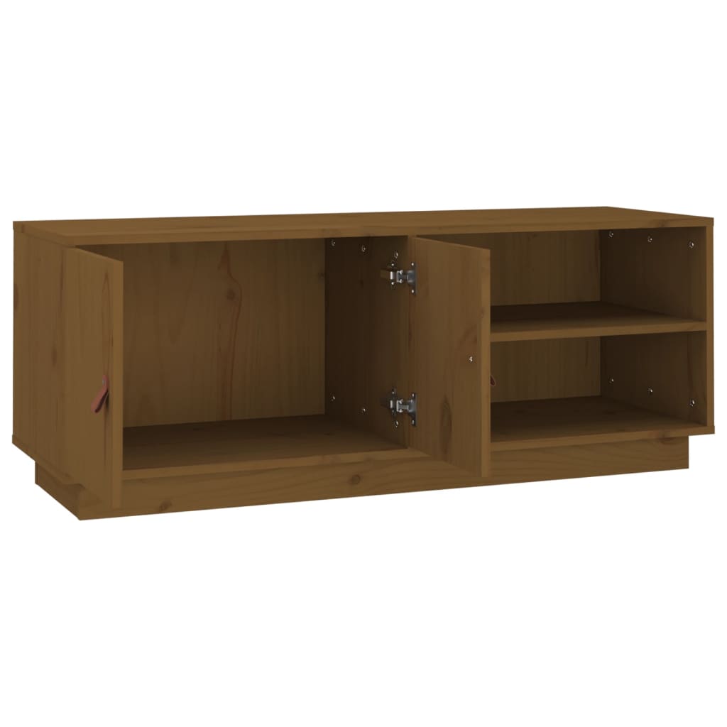 TV skapis, medus brūnā krāsā, 105x34x40cm, priede