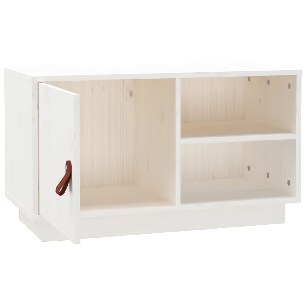 TV cabinet, white, 70x34x40cm, solid pine