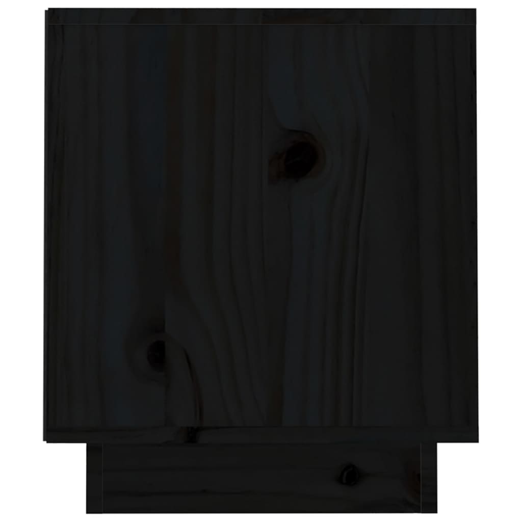 TV cabinet, black, 70x34x40cm, solid pine