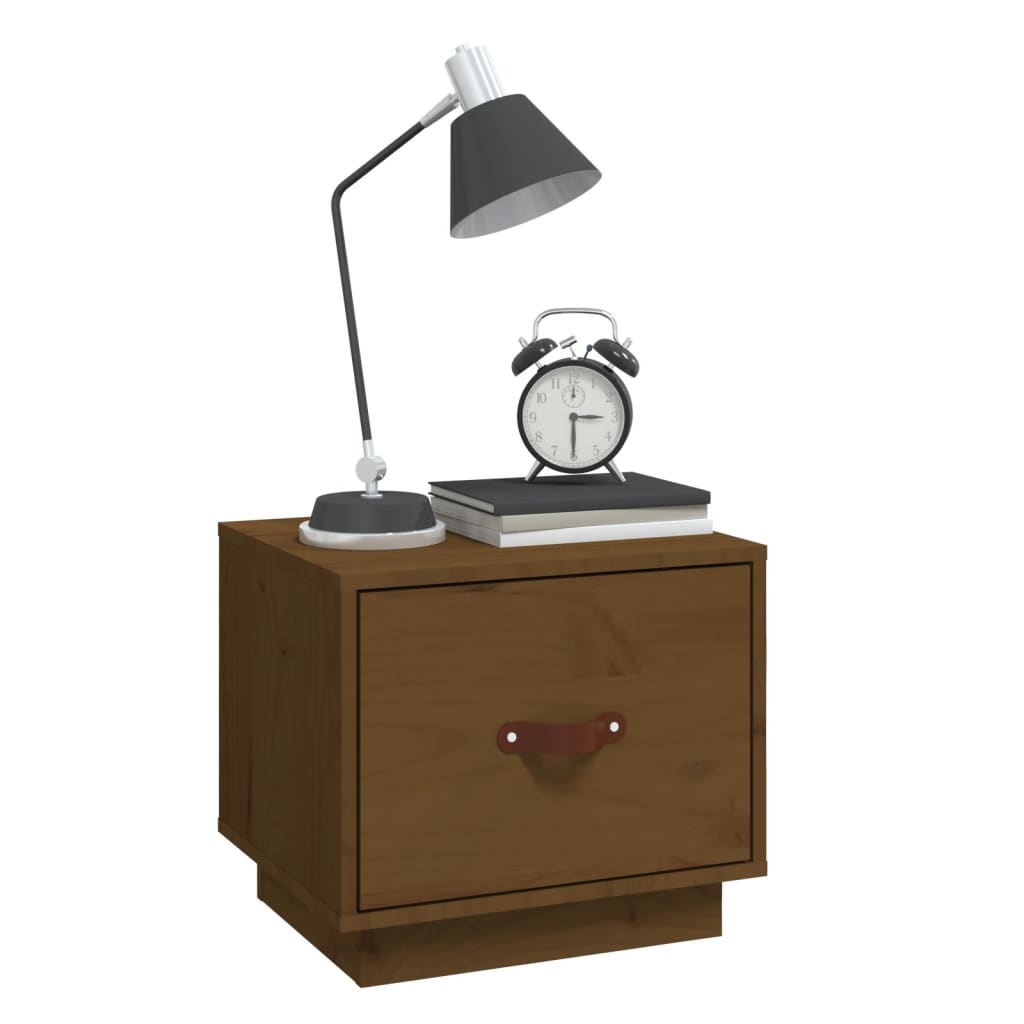 Bedside tables, 2 pcs., honey brown, 40x34x35cm, pine