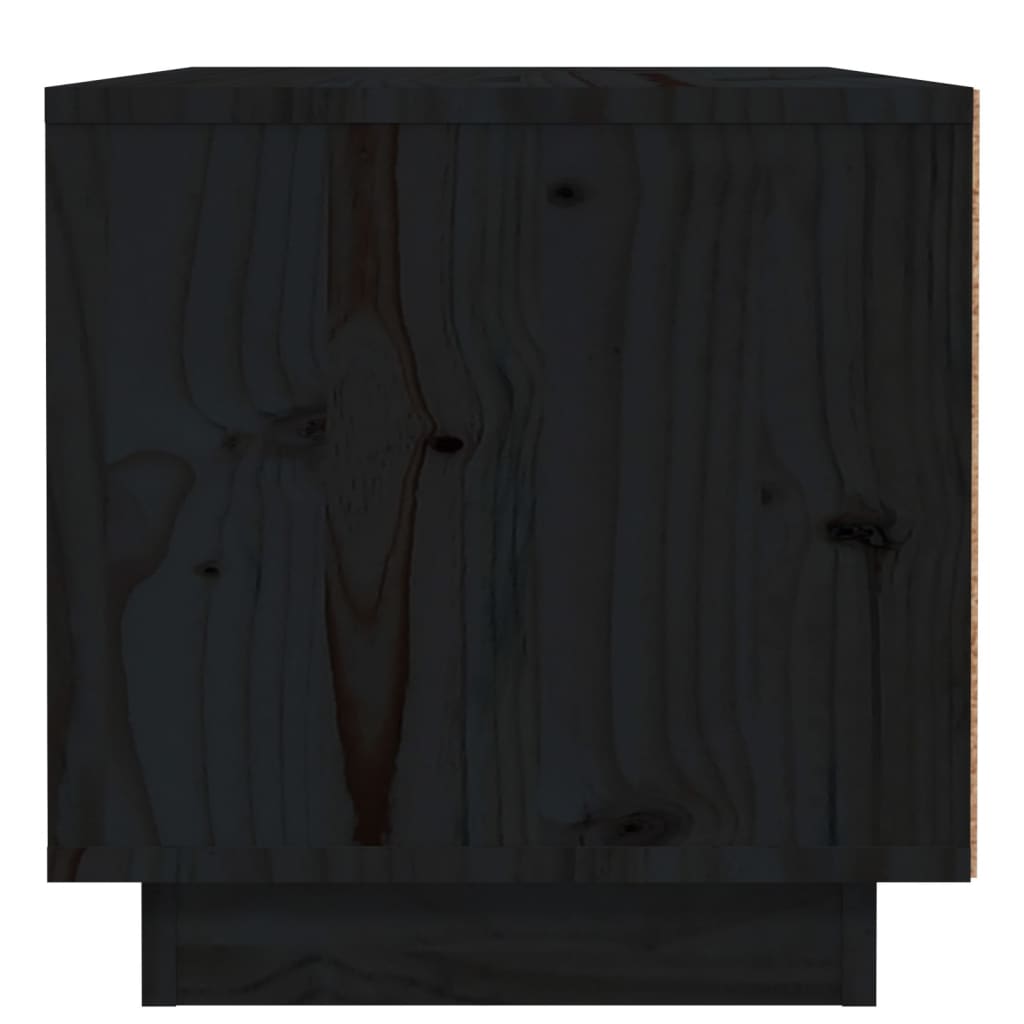 Nightstands, 2 pcs., black, 40x34x35cm, solid pine
