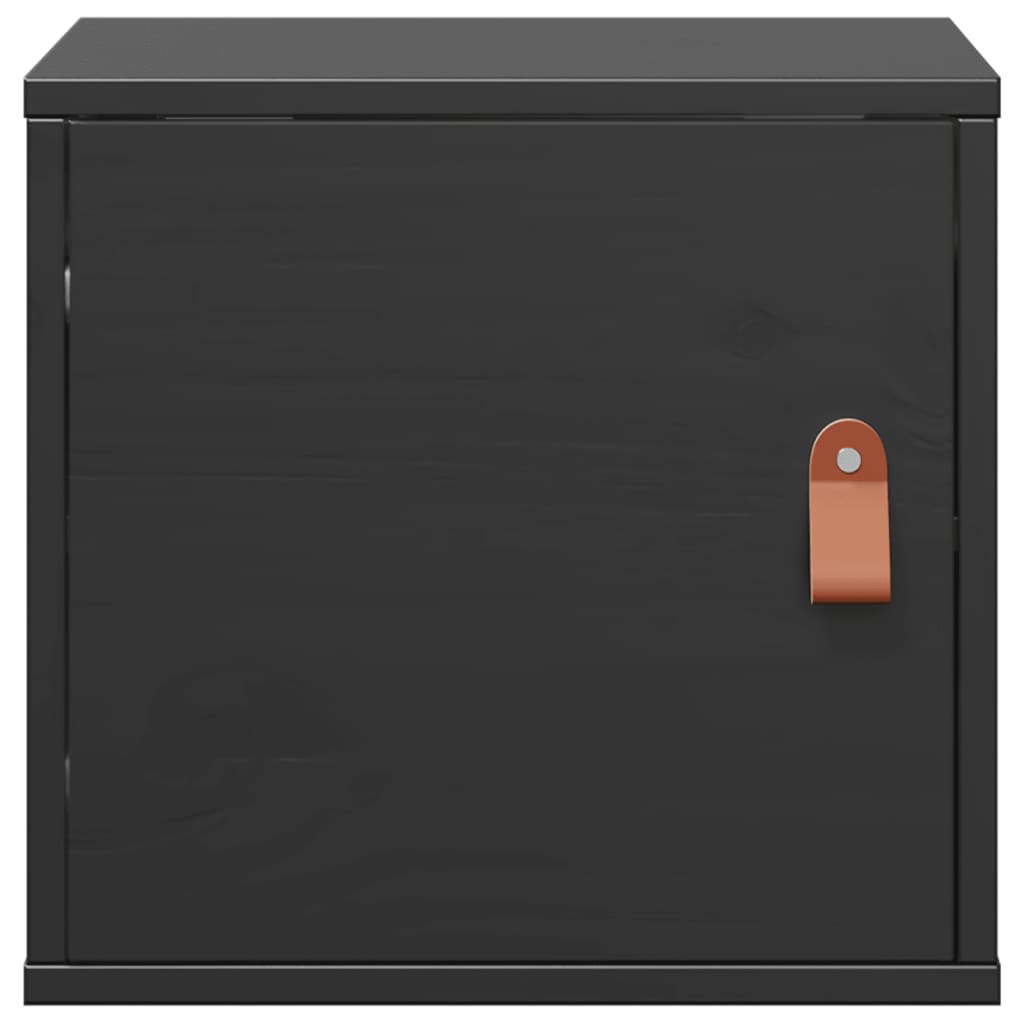 Wall cabinets, 2 pcs., black, 31.5x30x30cm, solid pine