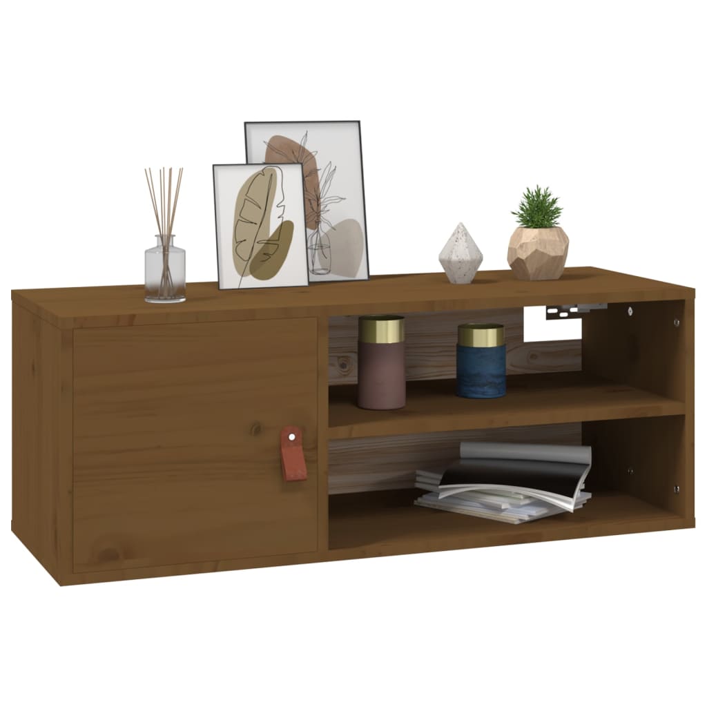 Wall cabinets, 2 pcs., honey brown, 80x30x30cm, pine