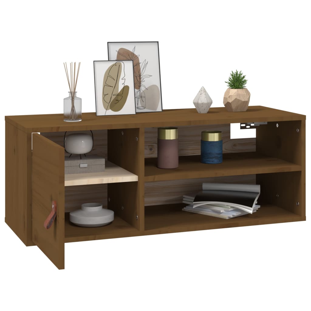 Wall cabinets, 2 pcs., honey brown, 80x30x30cm, pine