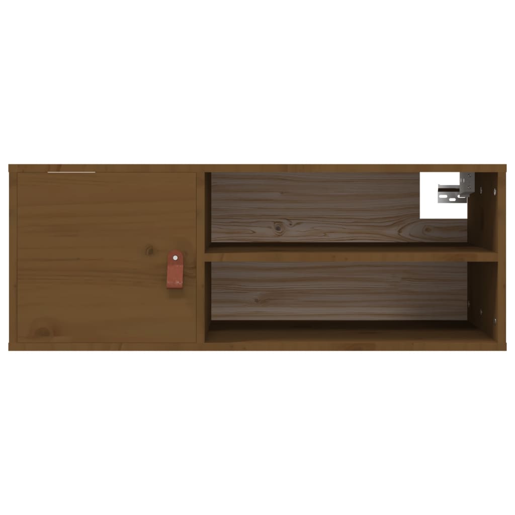 Wall cabinets, 2 pcs., honey brown, 80x30x30cm, pine