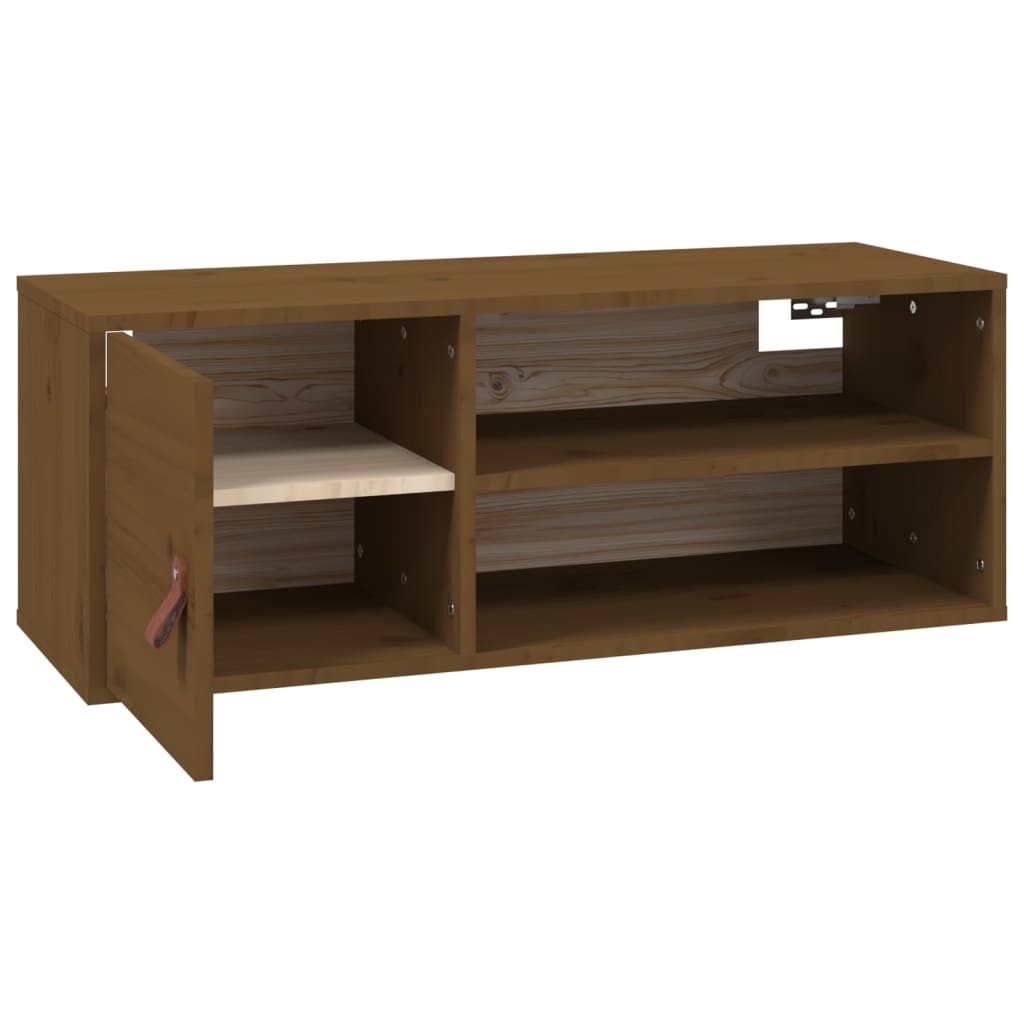 Wall cabinets, 2 pcs., honey brown, 80x30x30cm, pine