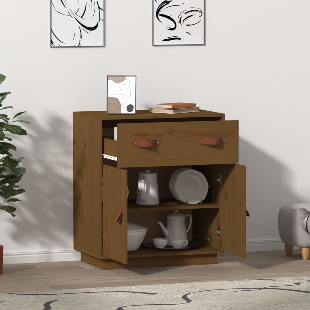 Sideboard, honey brown, 65.5x40x75cm, solid pine