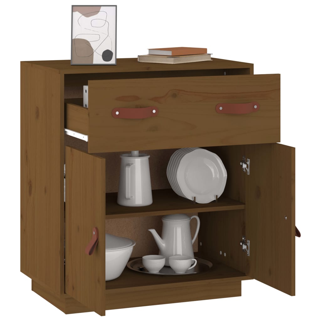 Sideboard, honey brown, 65.5x40x75cm, solid pine