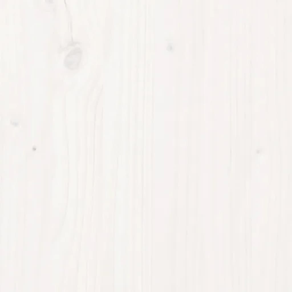 Šoninė spintelė, balta, 100x40x75cm, pušies medienos masyvas