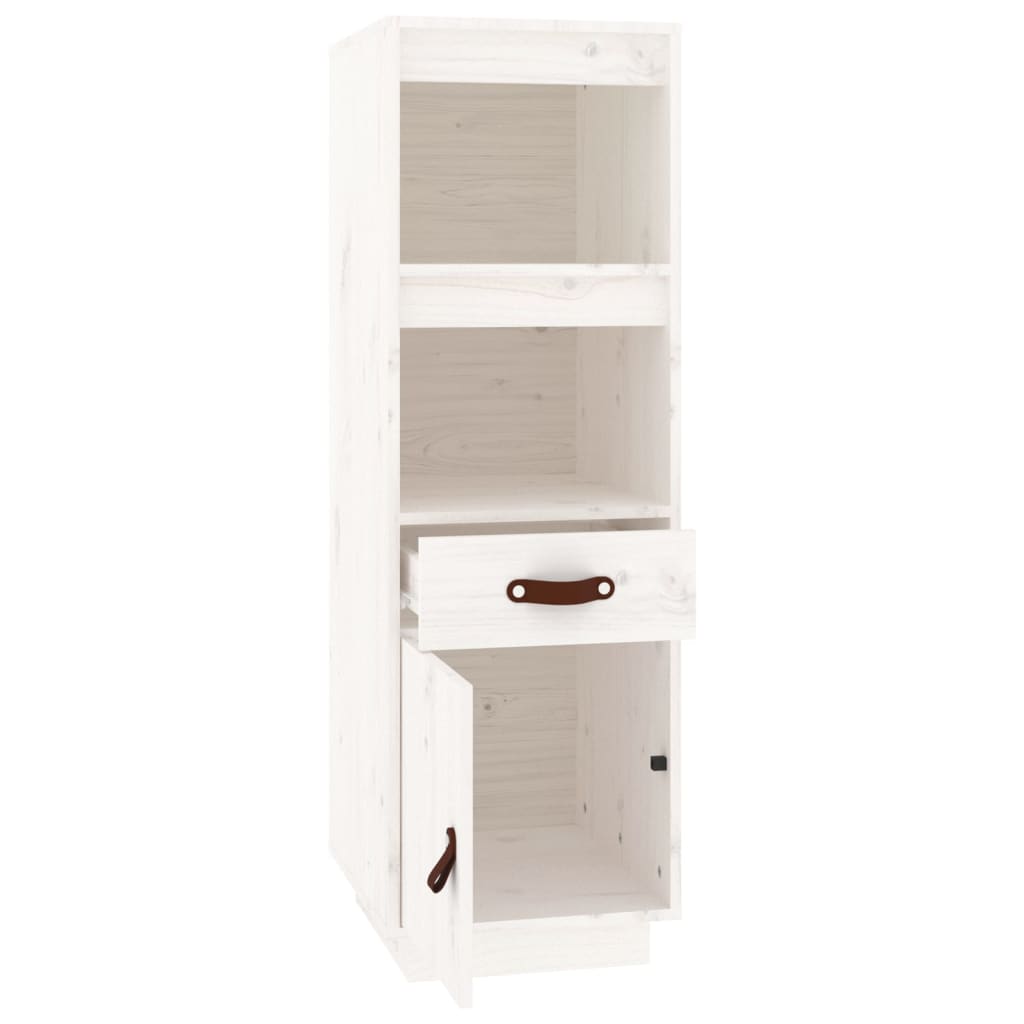 Chest of drawers, white, 34x40x108.5cm, solid pine wood
