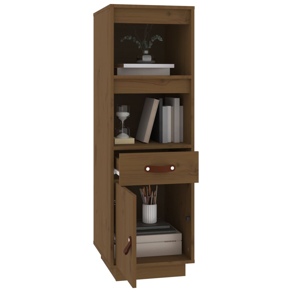 Chest of drawers, honey brown, 34x40x108.5cm, solid pine