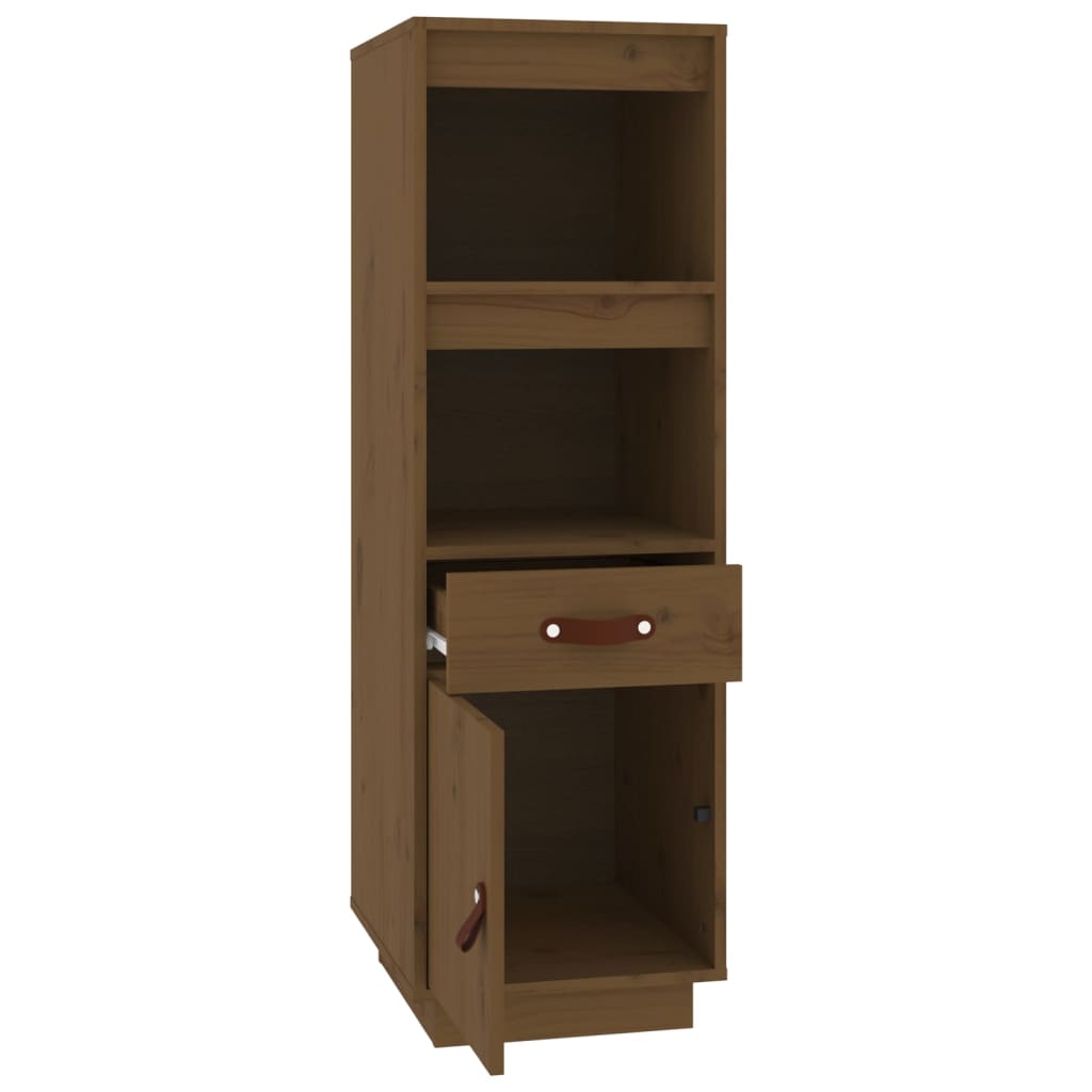 Chest of drawers, honey brown, 34x40x108.5cm, solid pine