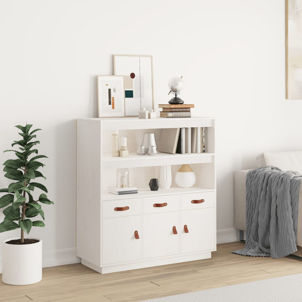 Komoda, balta, 100x40x108,5cm, pušies medienos masyvas
