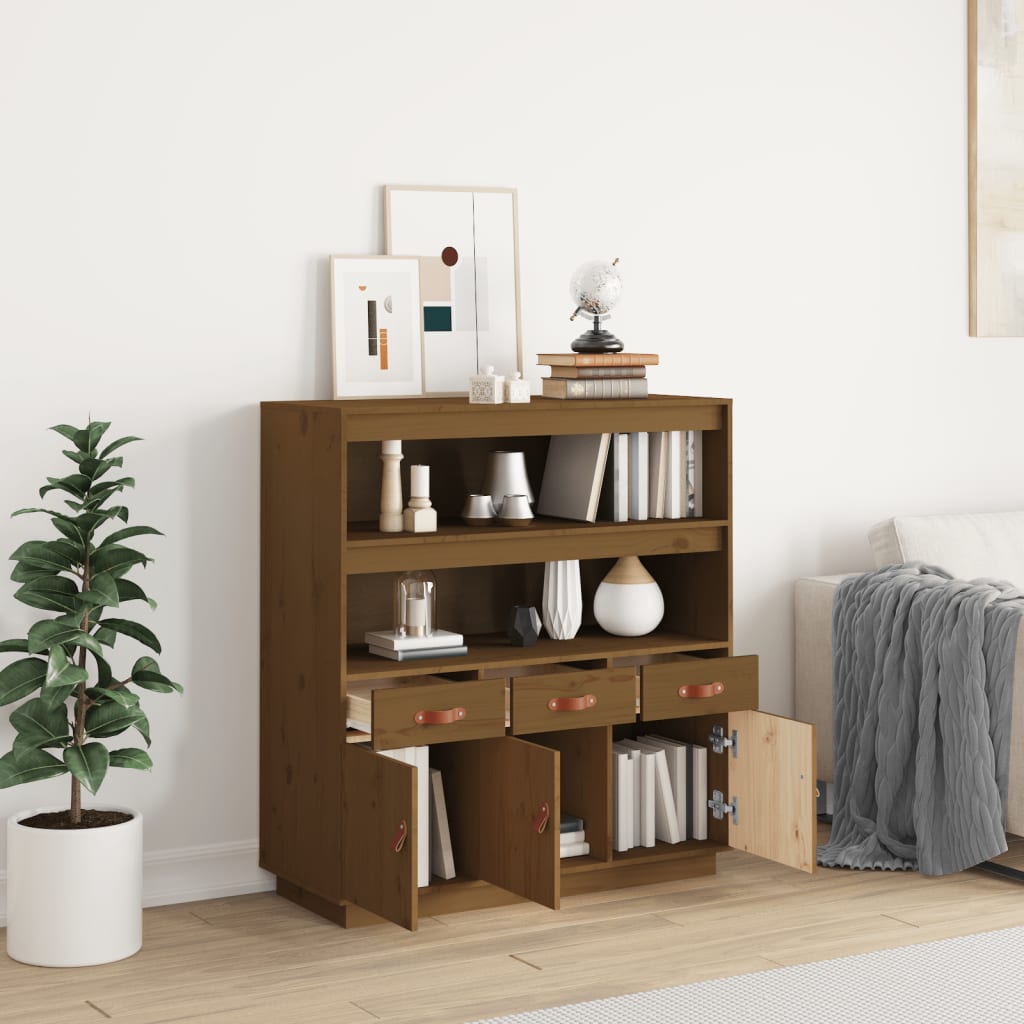 Komoda, medaus ruda, 100x40x108,5cm, pušies medienos masyvas