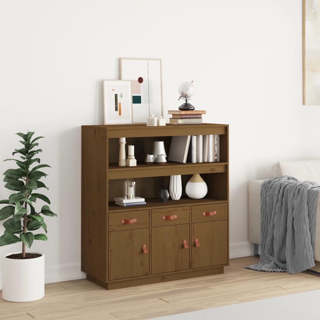 Komoda, medaus ruda, 100x40x108,5cm, pušies medienos masyvas