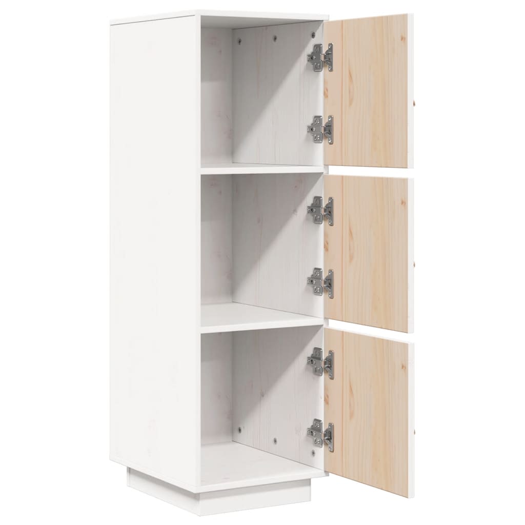 Chest of drawers, white, 34x40x108.5cm, solid pine wood