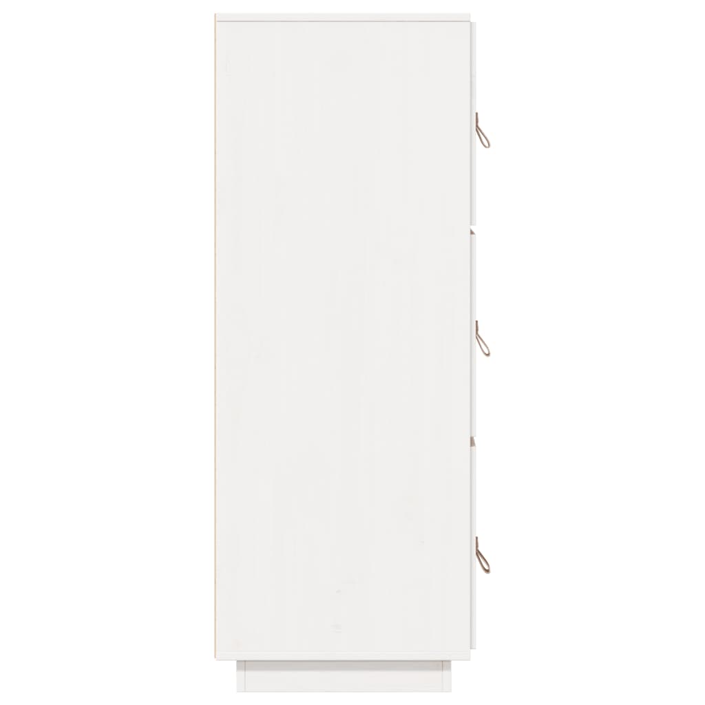 Chest of drawers, white, 34x40x108.5cm, solid pine wood