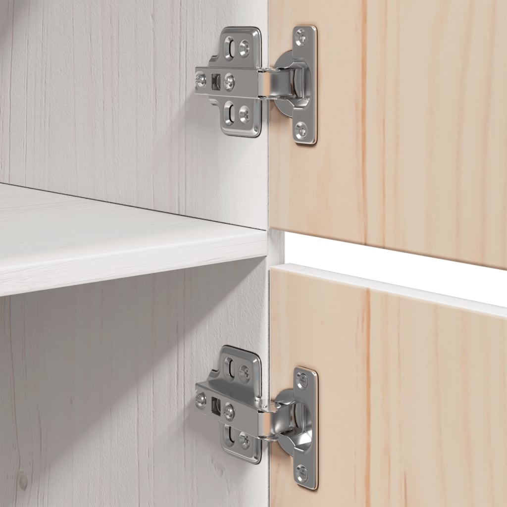 Chest of drawers, white, 34x40x108.5cm, solid pine wood