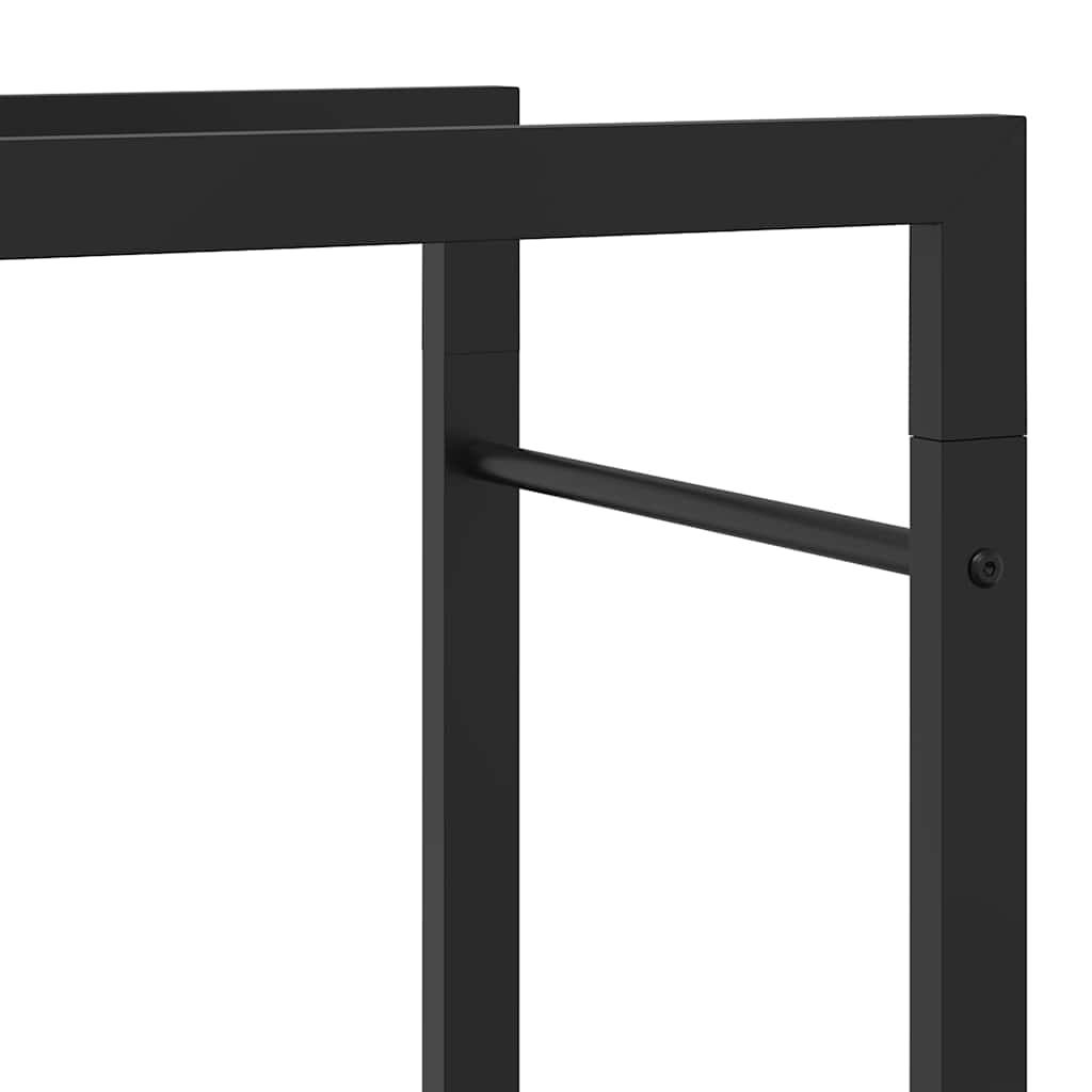 Malku statīvs, matēti melns, 110x28x312cm, tērauds