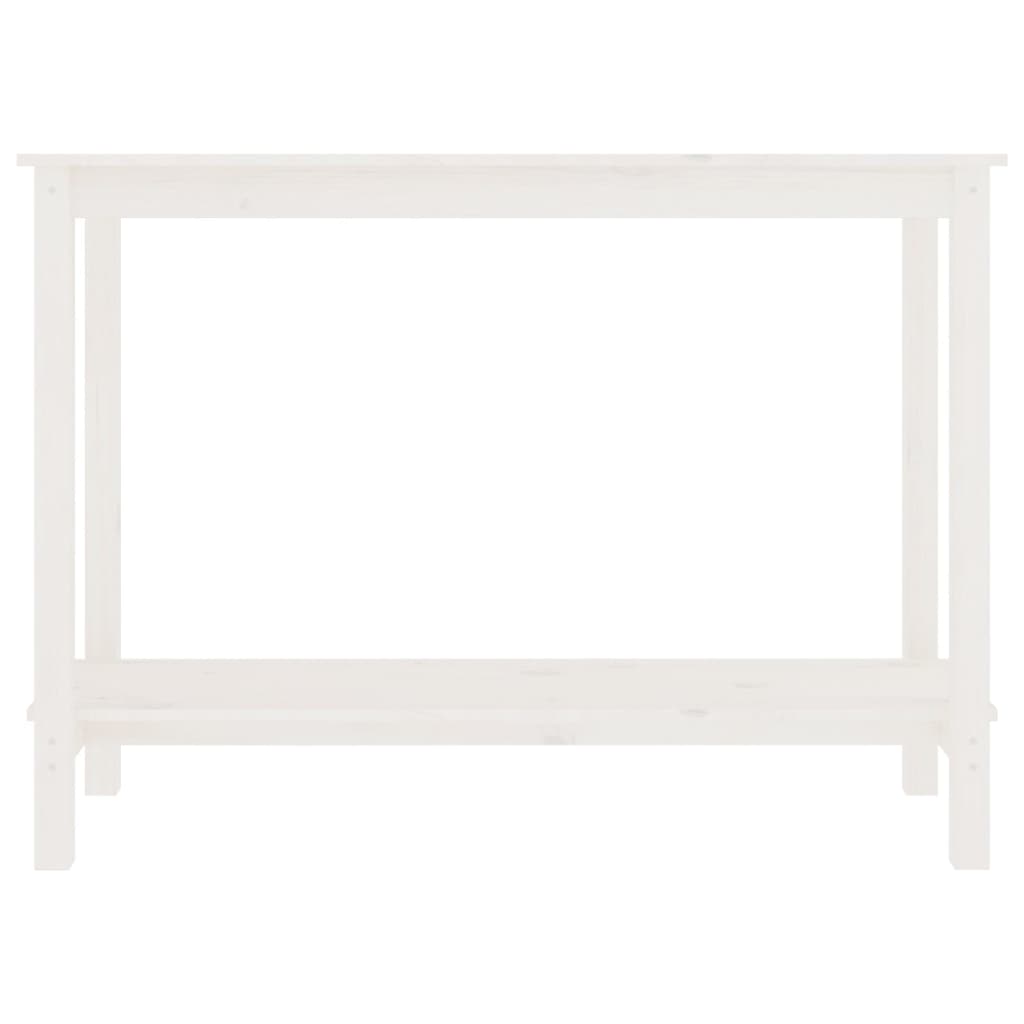 Console table, white, 110x40x80cm, solid pine