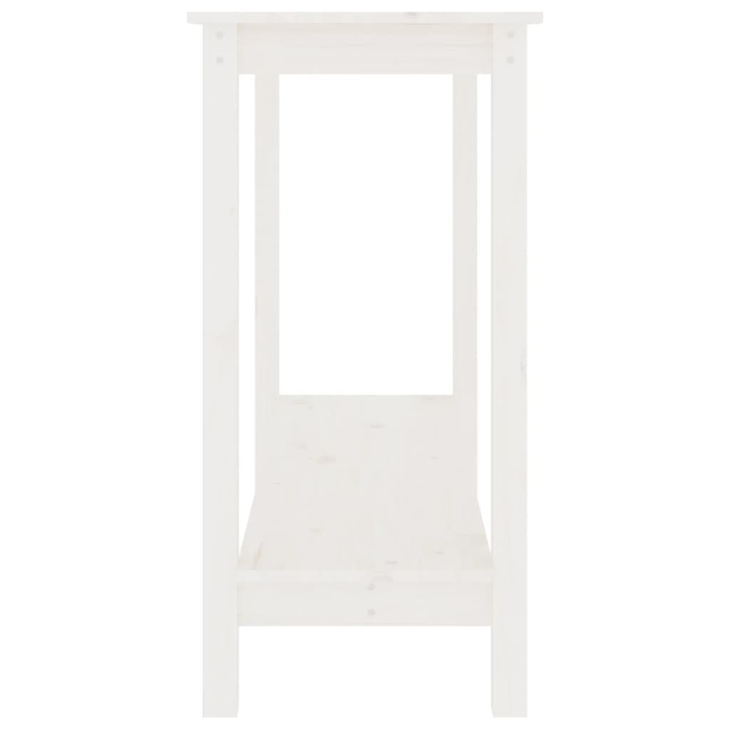 Console table, white, 110x40x80cm, solid pine
