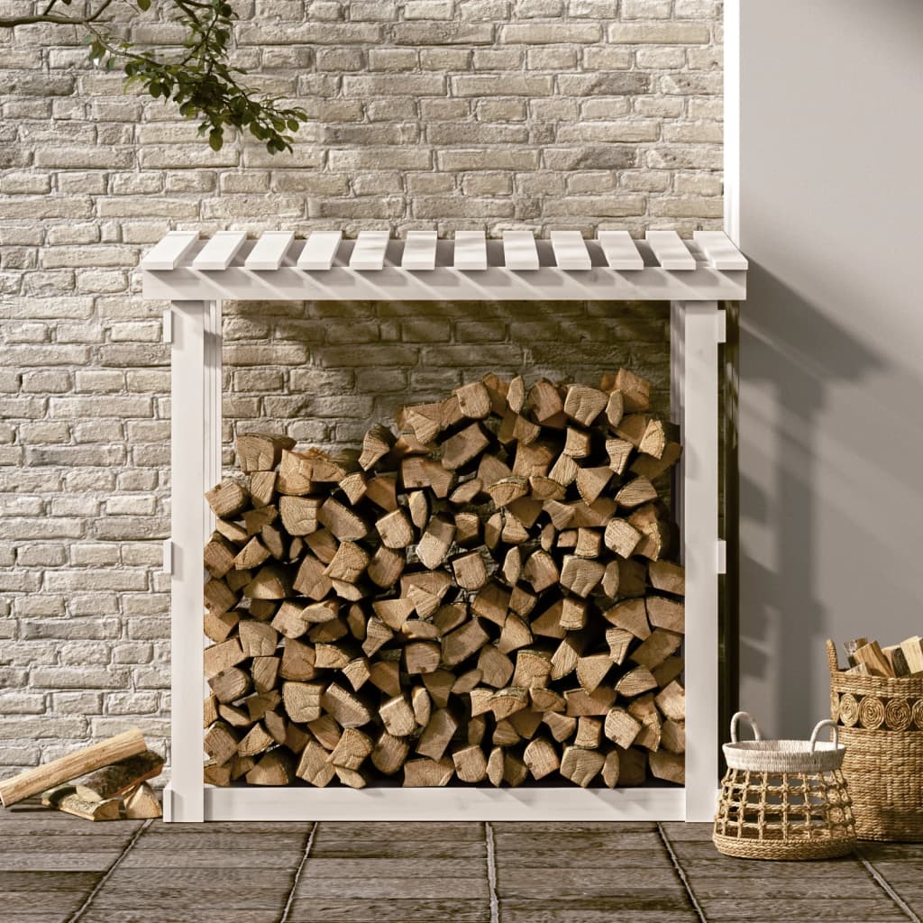 Stovas malkoms, baltas, 108x64,5x109cm, pušies medienos masyvas