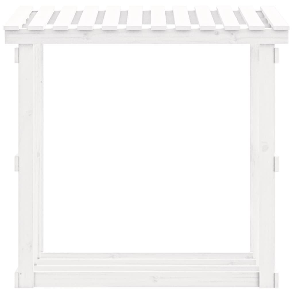 Stovas malkoms, baltas, 108x64,5x109cm, pušies medienos masyvas