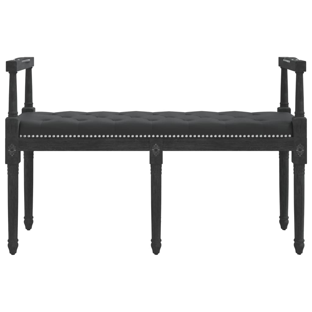 Sols, melns, 110x40x70cm, samts