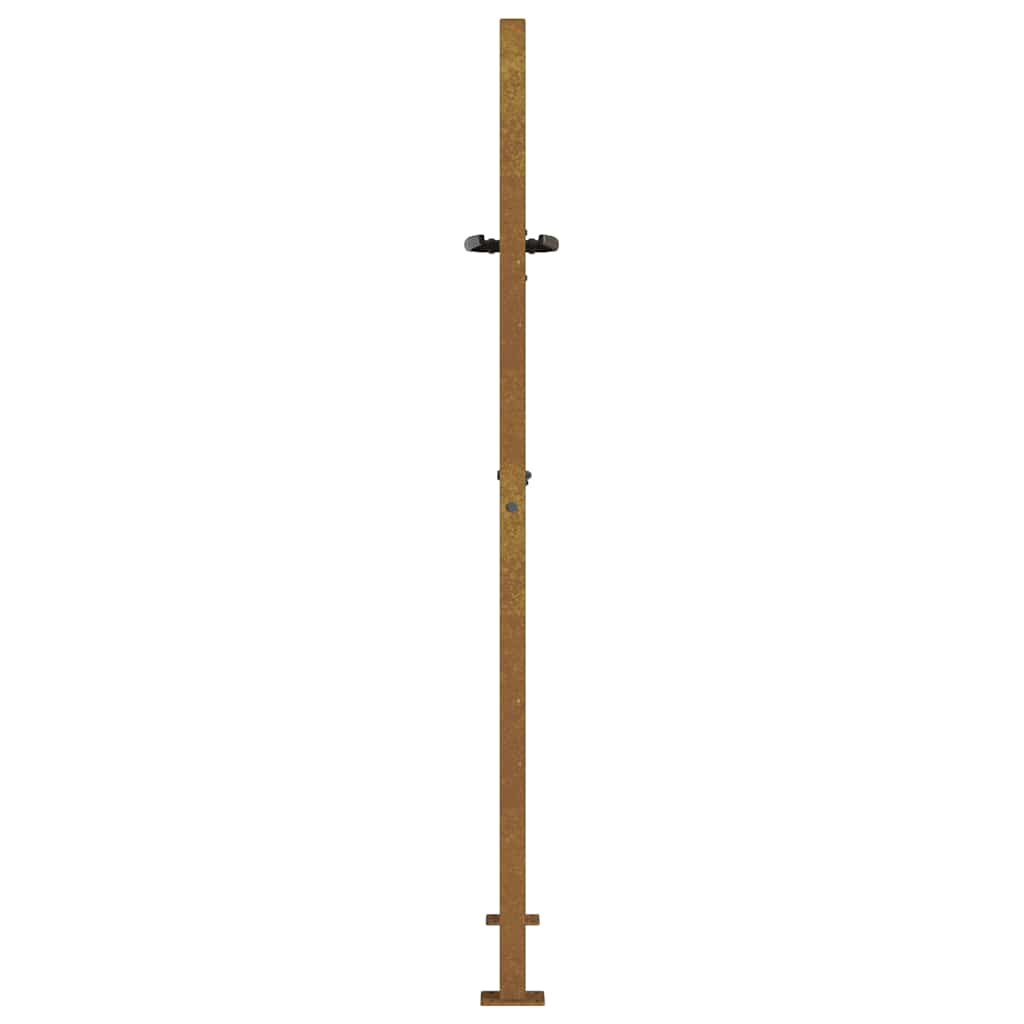 Sodo vartai, 105x130cm, corten plienas, medžio dizaino
