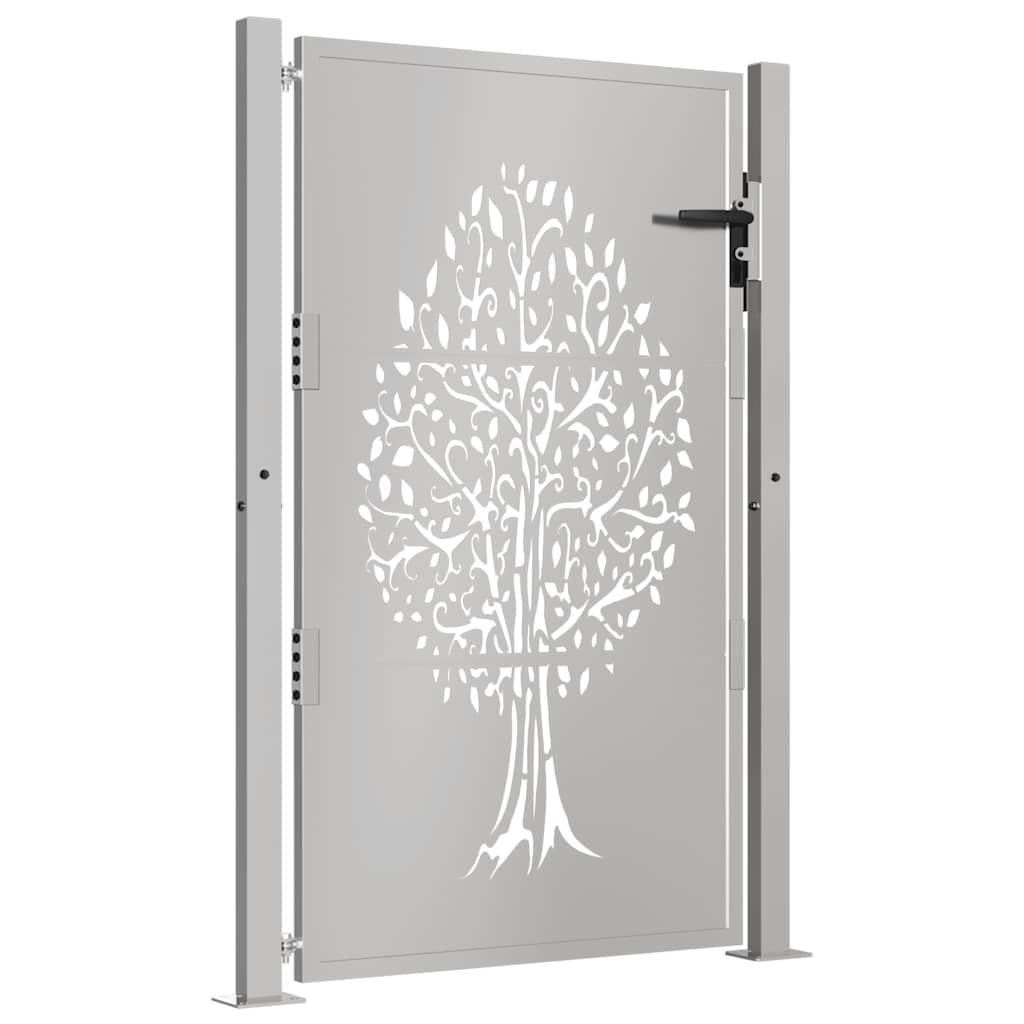 Sodo vartai, 105x155cm, corten plienas, medžio dizaino