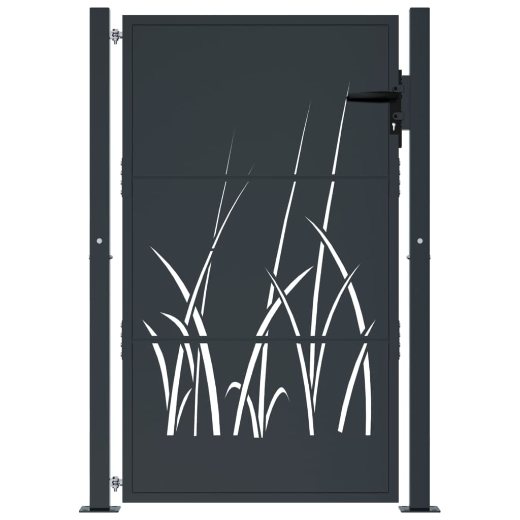 Dārza vārti, antracīts, 105x130cm, tērauds, zāles dizains