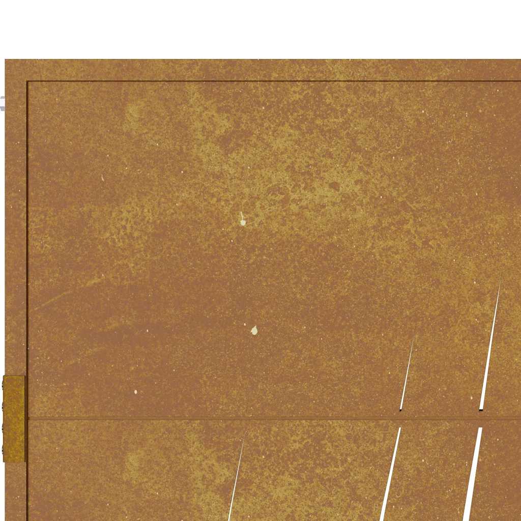 Sodo vartai, 105x130cm, corten plienas, žolės dizaino