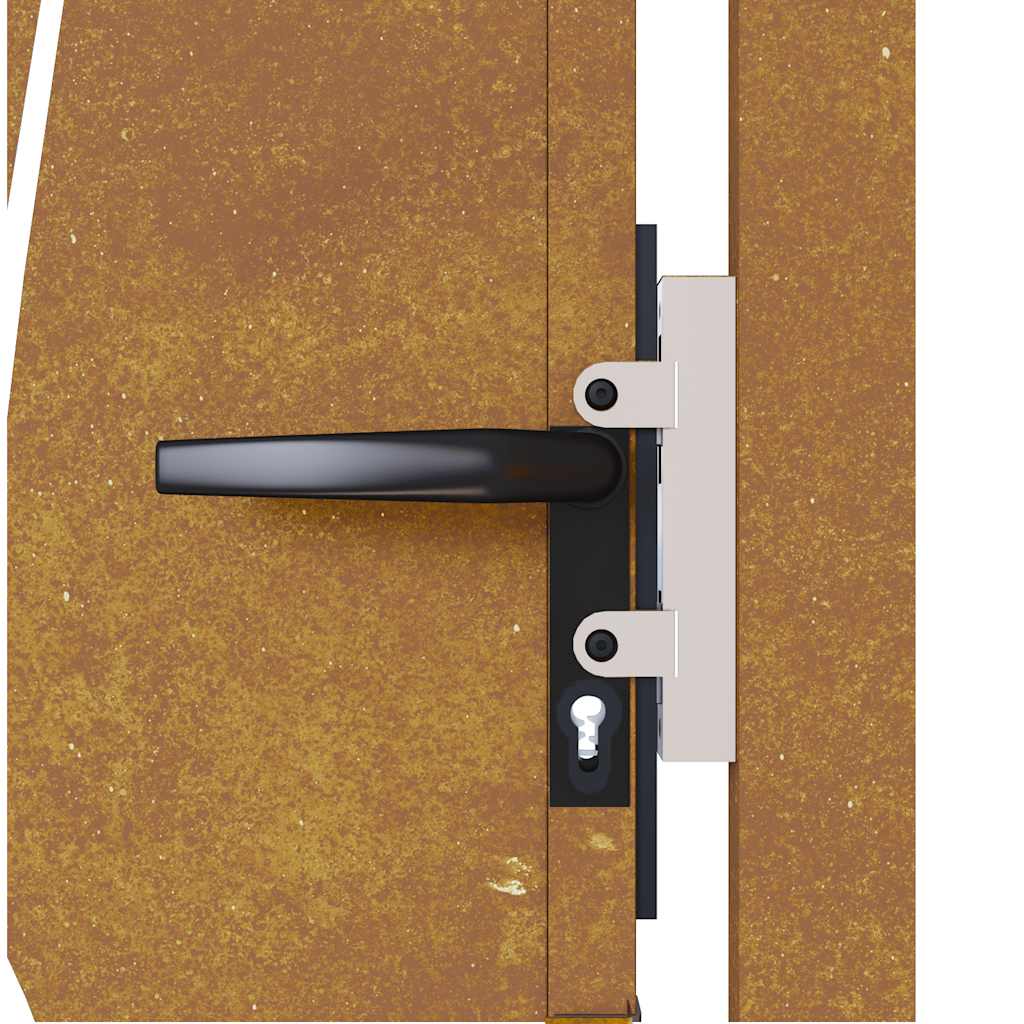 Sodo vartai, 105x130cm, corten plienas, žolės dizaino