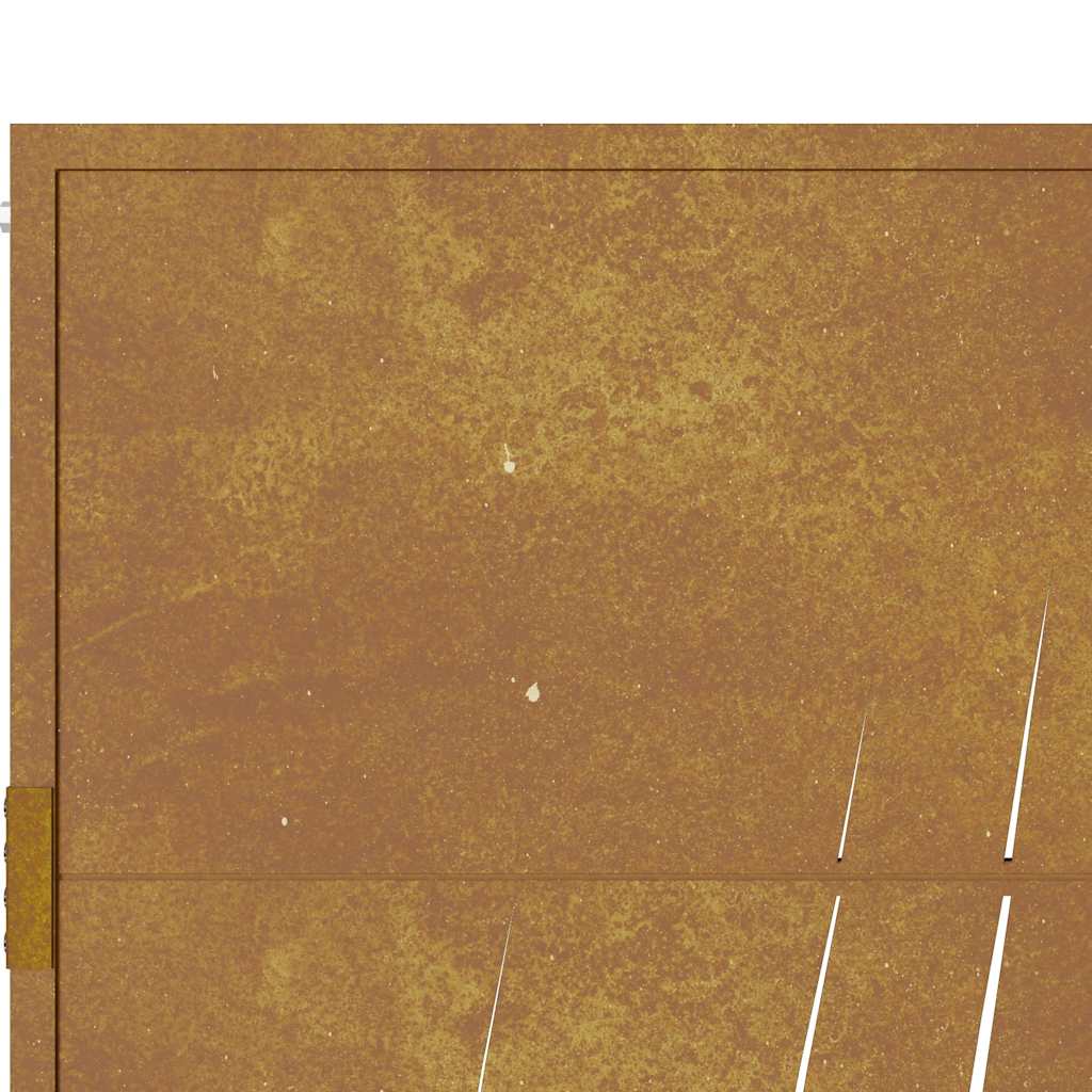Sodo vartai, 100x175 cm, Corten plienas, žolės raštas