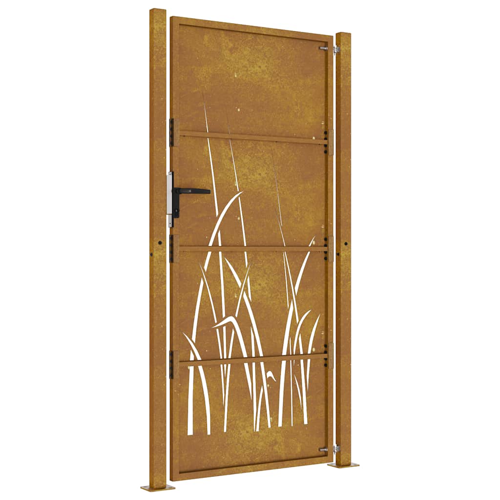 Sodo vartai, 105x205cm, corten plienas, žolės dizaino
